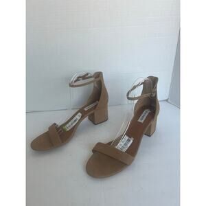 NWT Steve Madden Irenee Tan Leather Ankle Straps Low Heel Sandals Sz 11